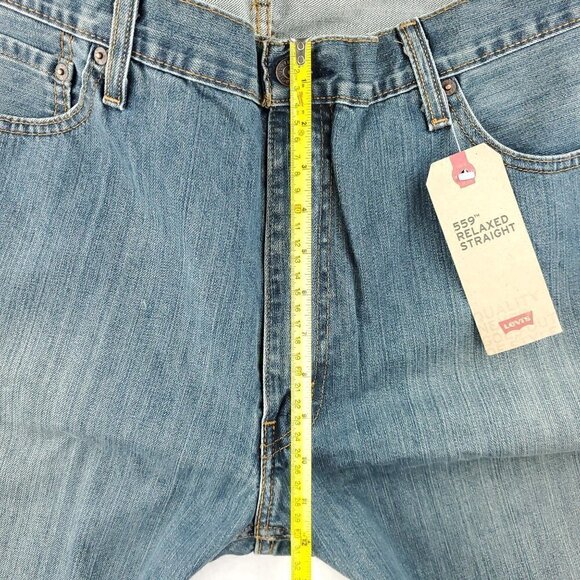 Levi's 559 Relaxed Straight Jeans 100% Cotton Medium Wash Men's 42x30 NWT - Picture 7 of 11